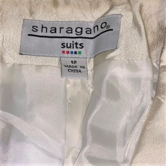 SHARAGANO Shiny Cream Formal Blazer - NWOT - Picture 5 of 5